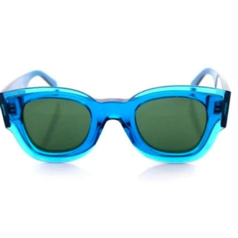 Celine Zoe Sunglasses Petrol Blue Crystal 